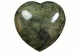 Flashy Polished Labradorite Heart - Madagascar #167279-2